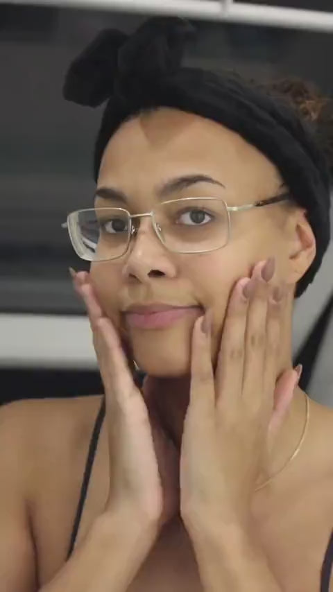 A girl showing face cleansing for all the skin types - FAQ video